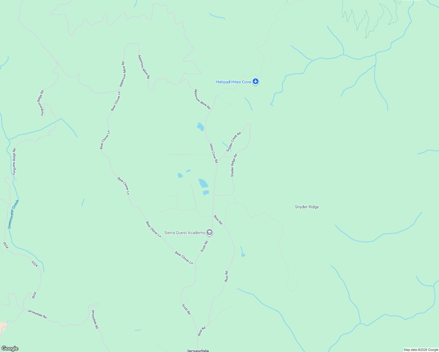 map of restaurants, bars, coffee shops, grocery stores, and more near 7082 Hites Cove Road in Mariposa