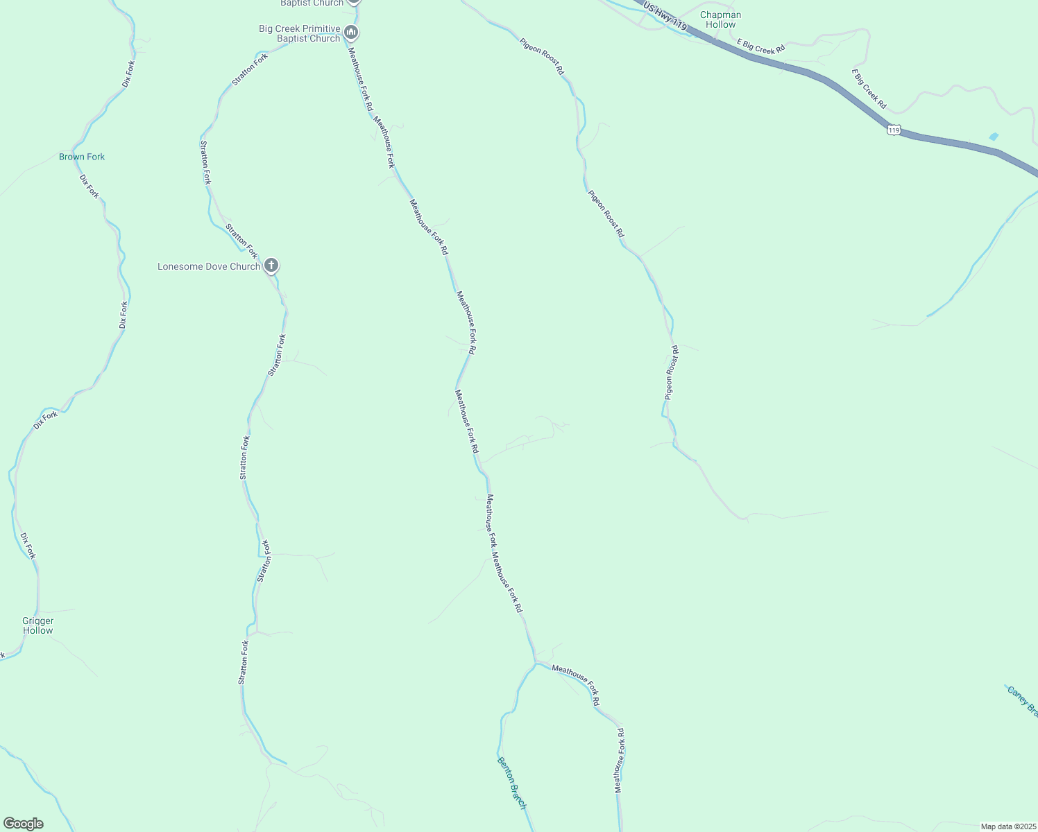 map of restaurants, bars, coffee shops, grocery stores, and more near 1632-1712 Meathouse Fork Road in Canada