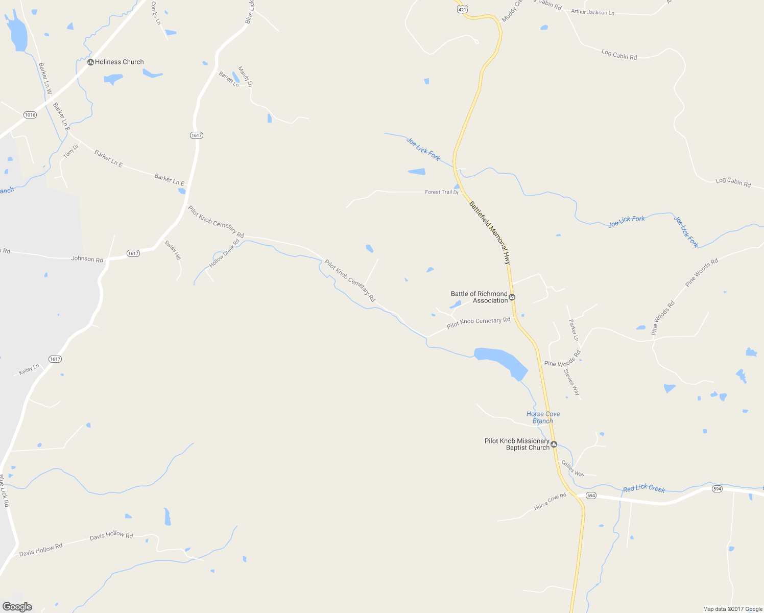 map of restaurants, bars, coffee shops, grocery stores, and more near 1005 Pilot Knob Cemetary Road in Berea