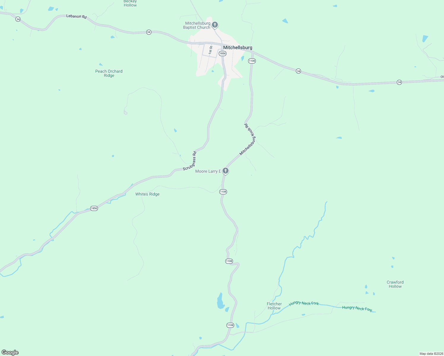 map of restaurants, bars, coffee shops, grocery stores, and more near 1155 State Highway 1108 in Parksville