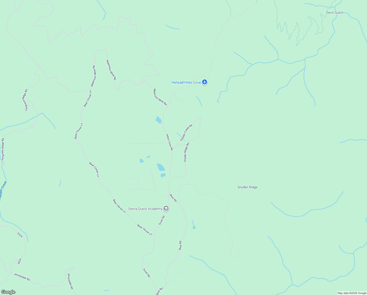 map of restaurants, bars, coffee shops, grocery stores, and more near 6884 Cedar Lane in Mariposa