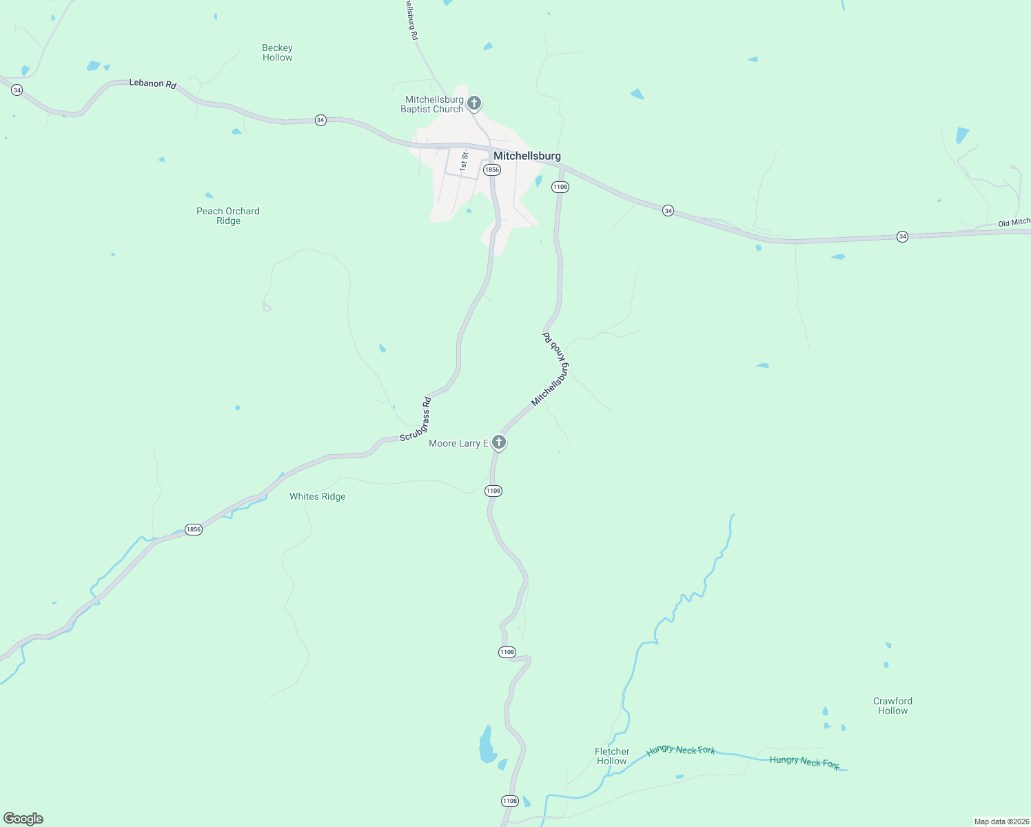 map of restaurants, bars, coffee shops, grocery stores, and more near 1155 State Highway 1108 in Parksville