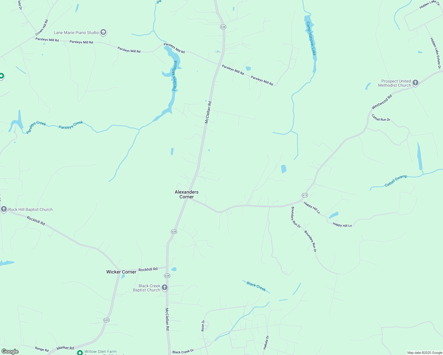map of restaurants, bars, coffee shops, grocery stores, and more near 7028 McClellan Rd in Mechanicsville