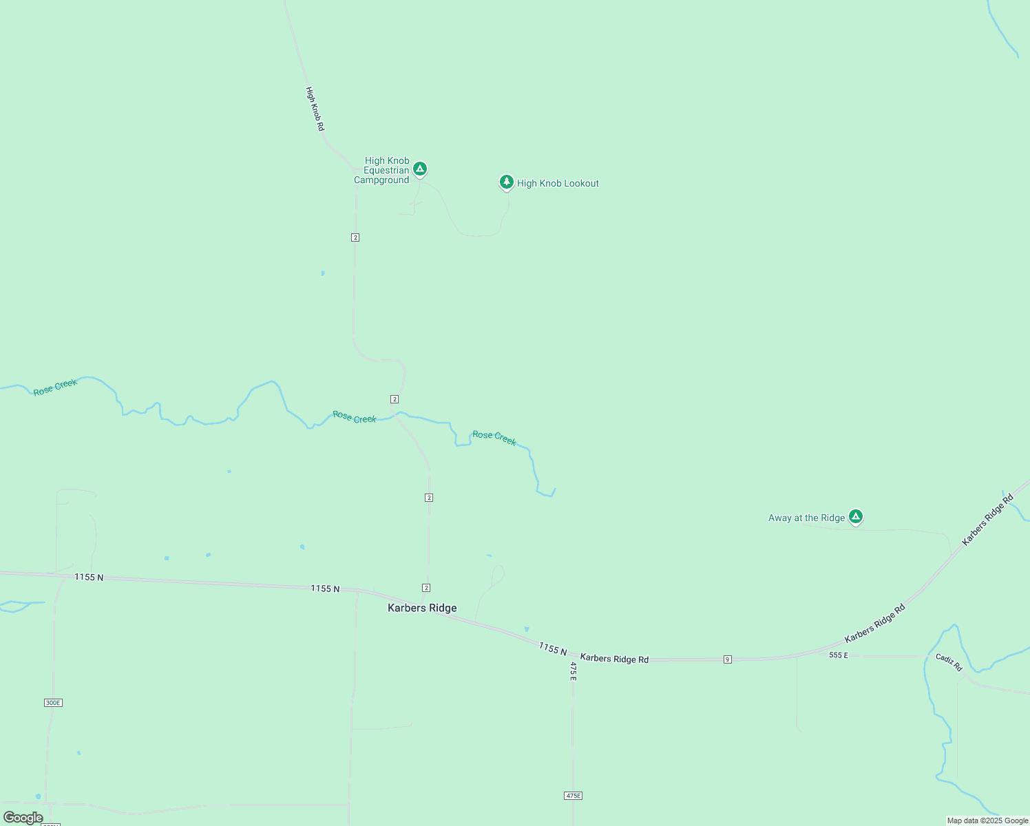map of restaurants, bars, coffee shops, grocery stores, and more near County Road 2 in Junction