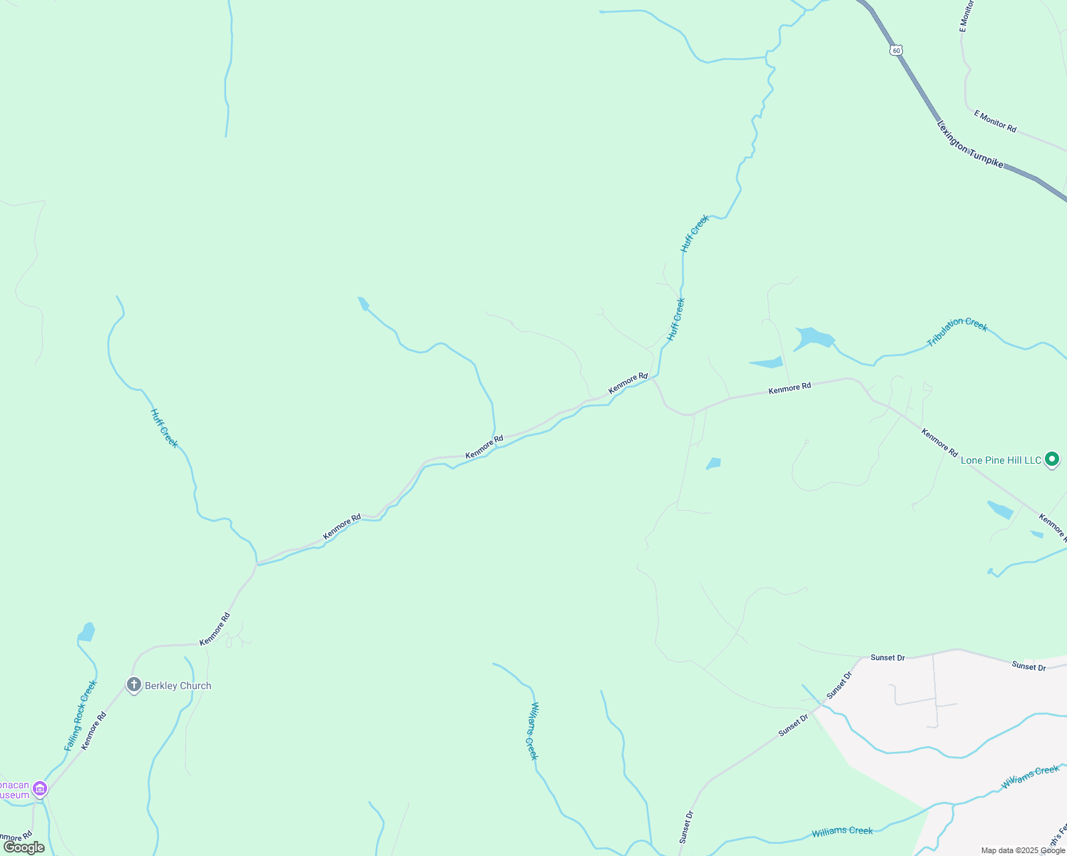 map of restaurants, bars, coffee shops, grocery stores, and more near Kenmore Road in Amherst