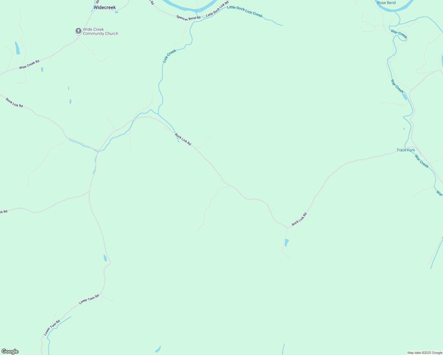 map of restaurants, bars, coffee shops, grocery stores, and more near War Creek-Rockfield-Fillmore Road in Breathitt County