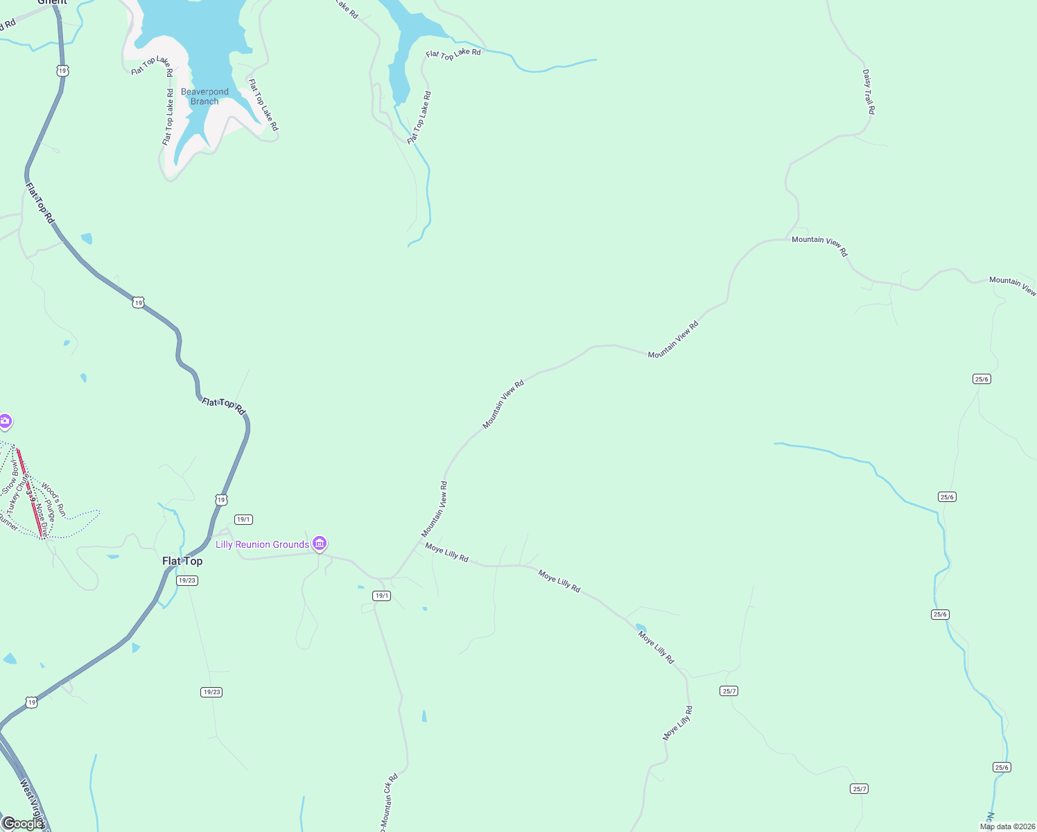 map of restaurants, bars, coffee shops, grocery stores, and more near 634 Ellison Ridge Road in Cool Ridge