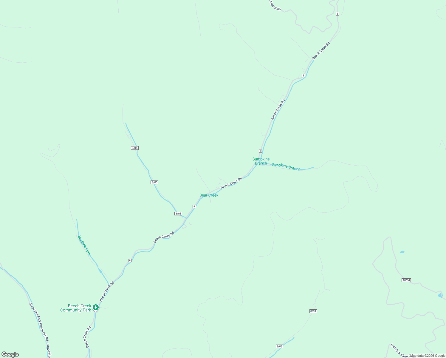 map of restaurants, bars, coffee shops, grocery stores, and more near 56 Copperhead Hollow in Mingo County