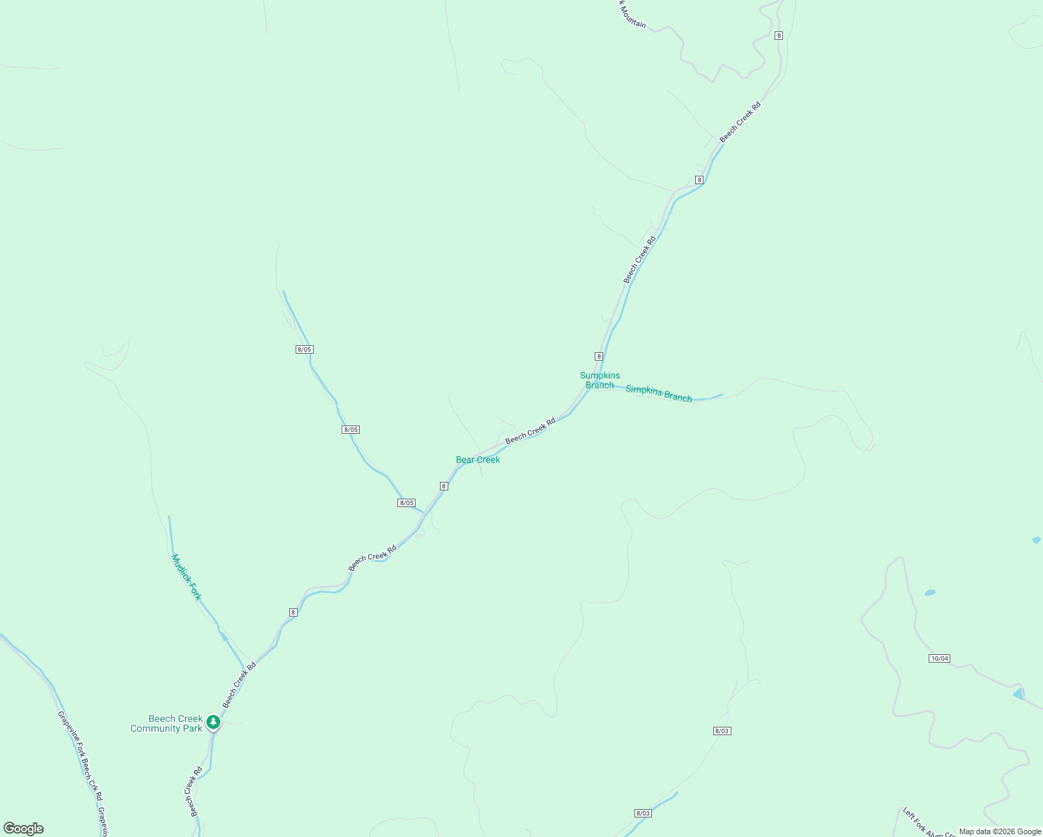 map of restaurants, bars, coffee shops, grocery stores, and more near 56 Copperhead Hollow in Mingo County