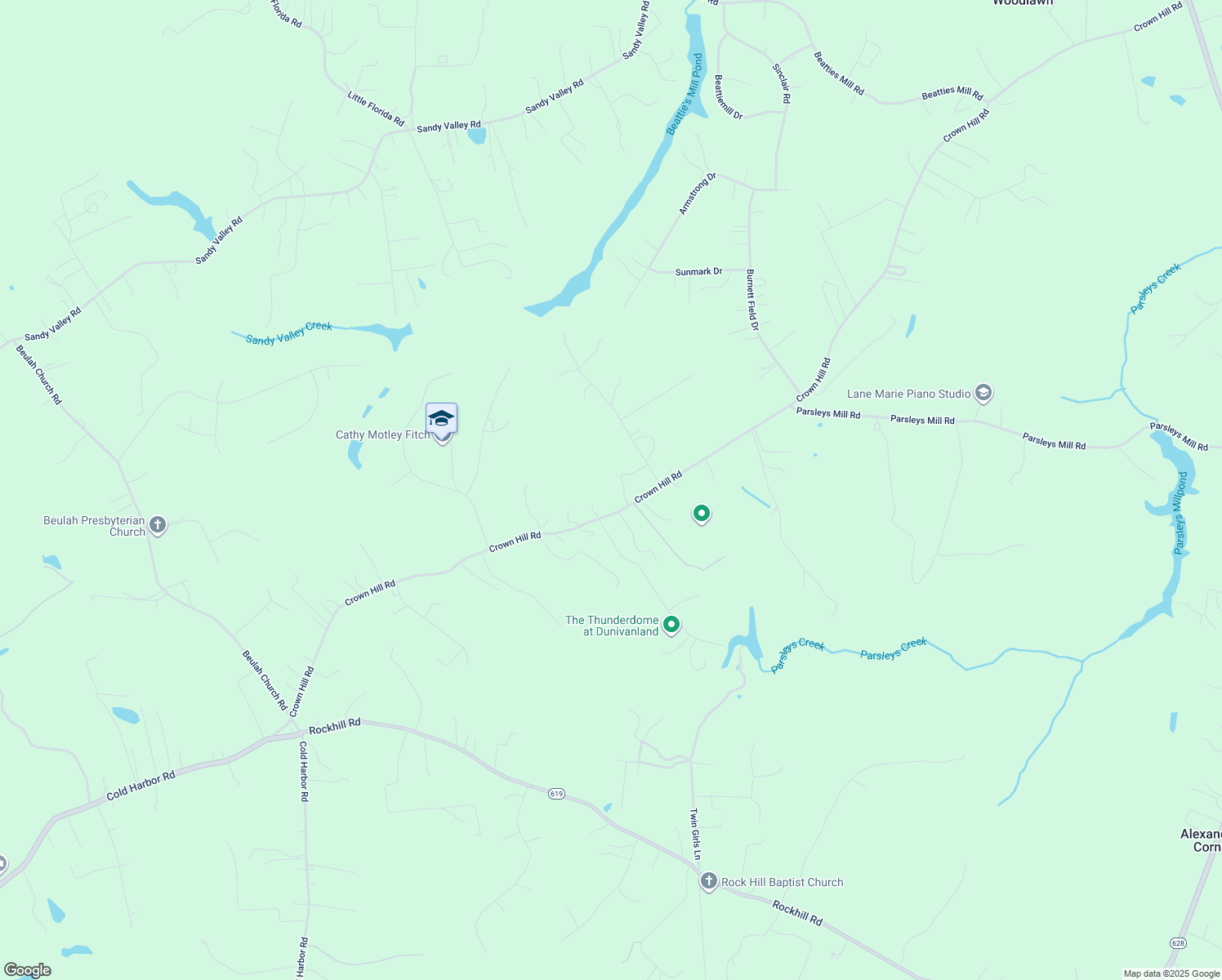map of restaurants, bars, coffee shops, grocery stores, and more near 4470 Crown Hill Rd in Mechanicsville