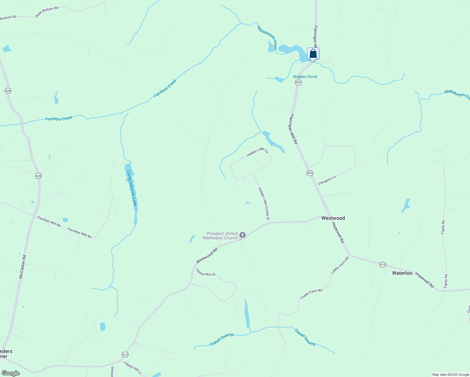 map of restaurants, bars, coffee shops, grocery stores, and more near 7389 Hidden Lake Circle in Mechanicsville
