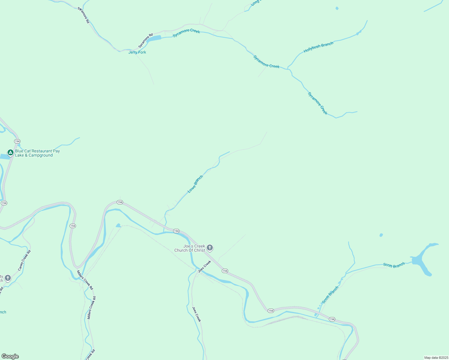 map of restaurants, bars, coffee shops, grocery stores, and more near in Coal Run Village