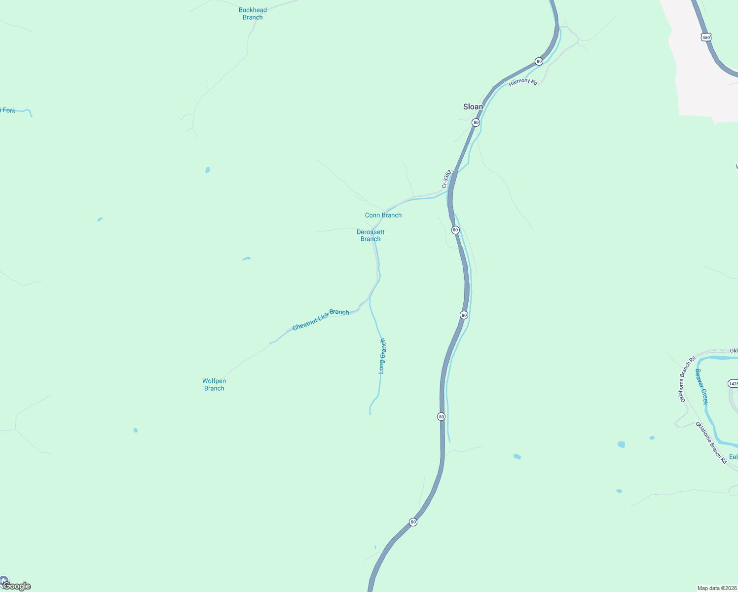 map of restaurants, bars, coffee shops, grocery stores, and more near Cr-3383 in Prestonsburg