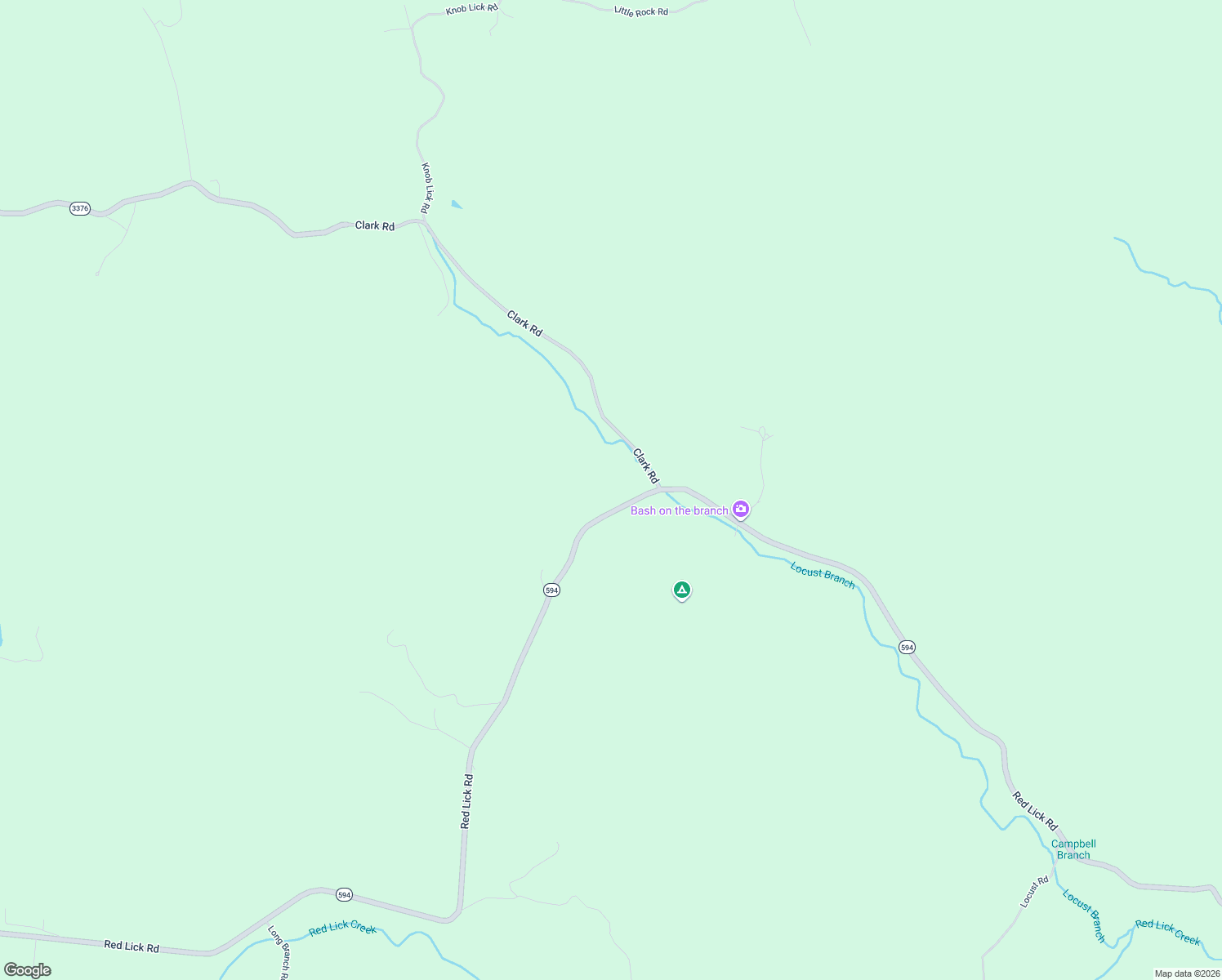 map of restaurants, bars, coffee shops, grocery stores, and more near 22155 Red Lick Road in Jinks