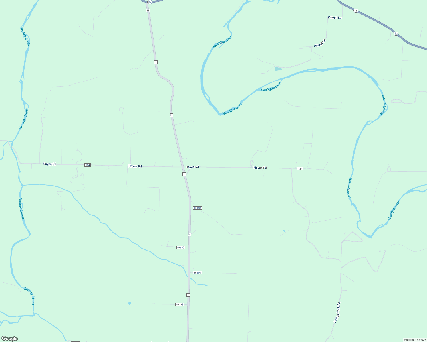 map of restaurants, bars, coffee shops, grocery stores, and more near 83 Hayes Road in Elkland