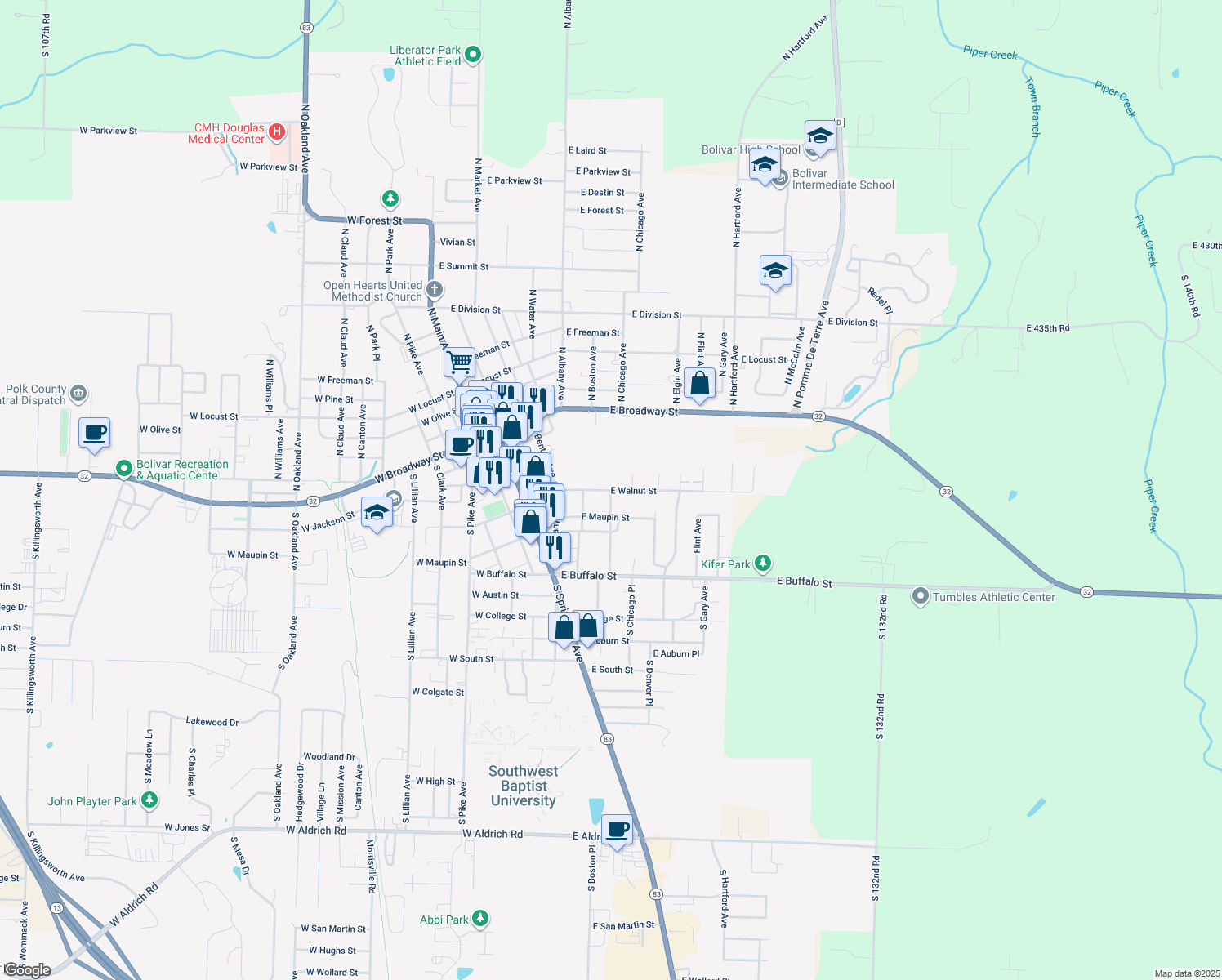 East Walnut Street, Bolivar MO Walk Score