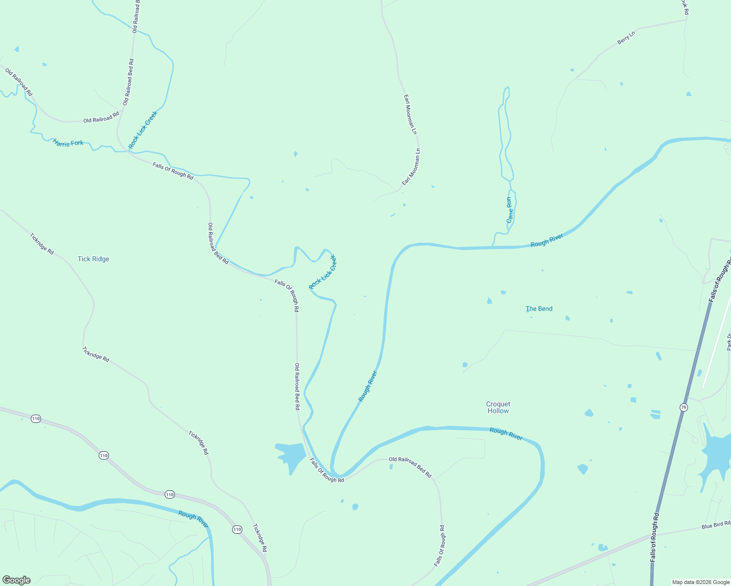 map of restaurants, bars, coffee shops, grocery stores, and more near in Falls of Rough