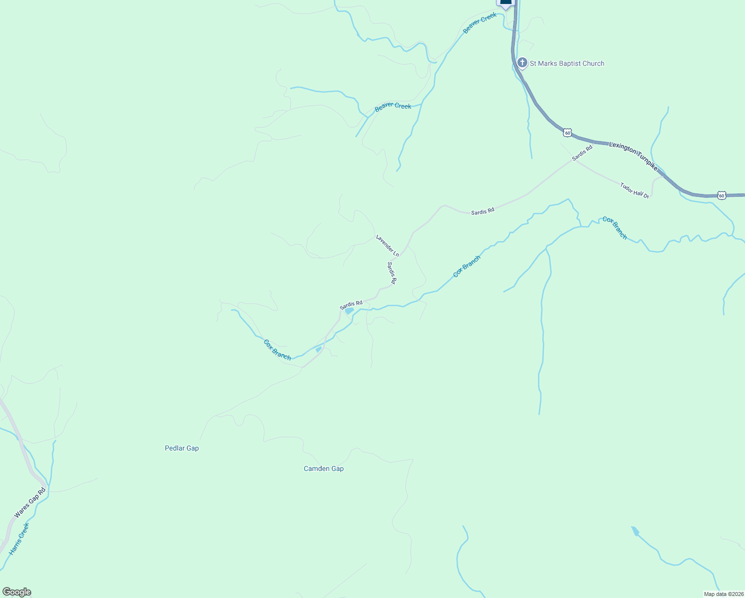 map of restaurants, bars, coffee shops, grocery stores, and more near State Route 615 in Amherst