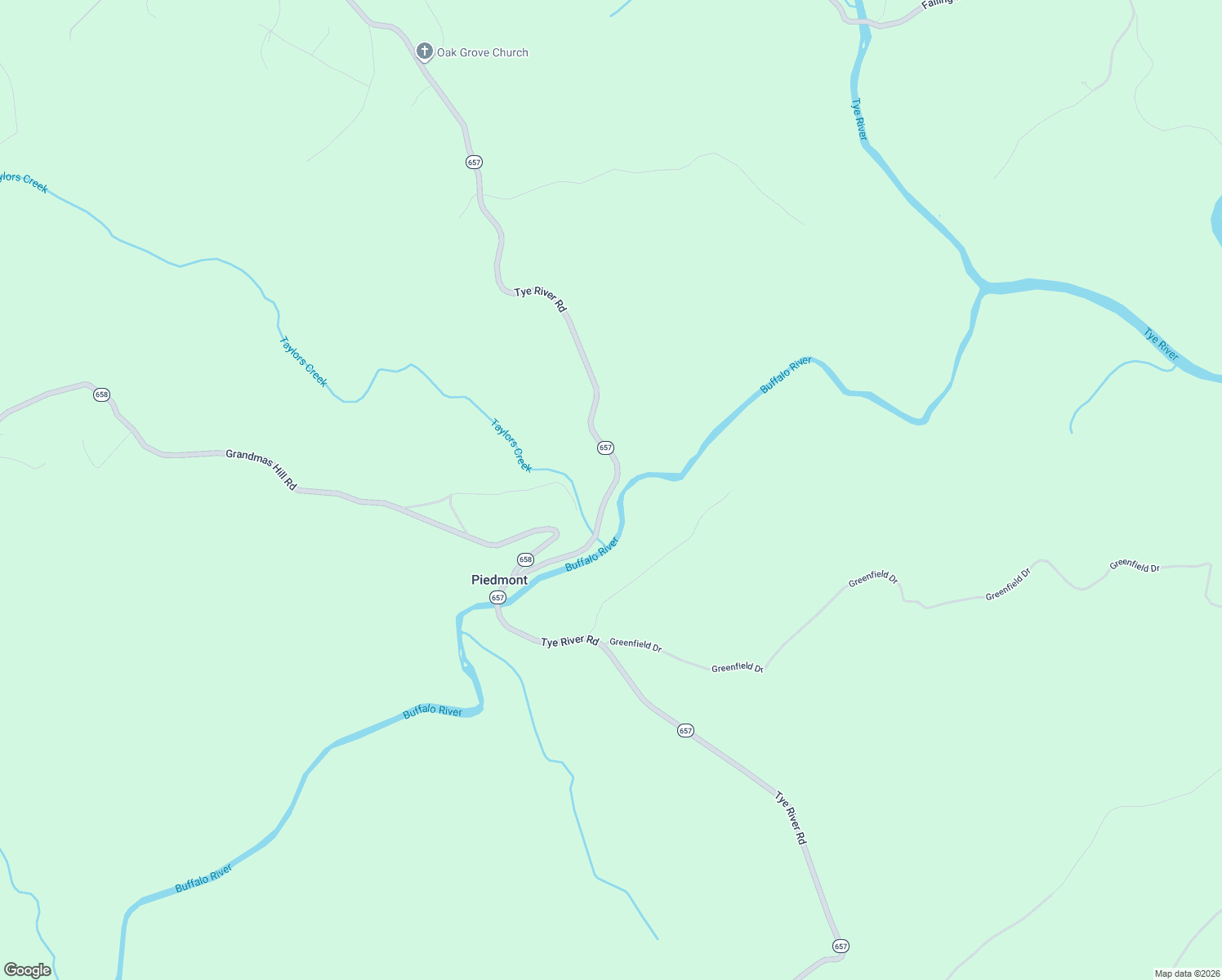 map of restaurants, bars, coffee shops, grocery stores, and more near Tye River Road in Amherst