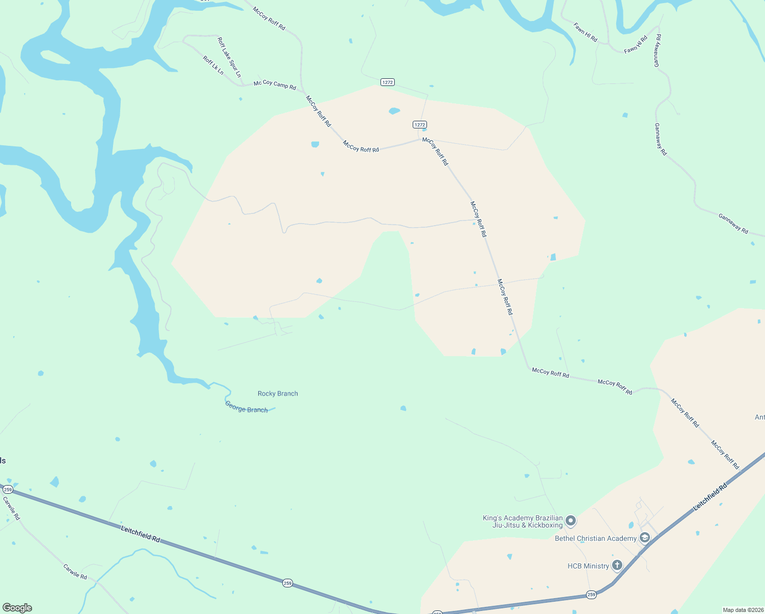 map of restaurants, bars, coffee shops, grocery stores, and more near Ballman-Mc Coy Road in Breckinridge County