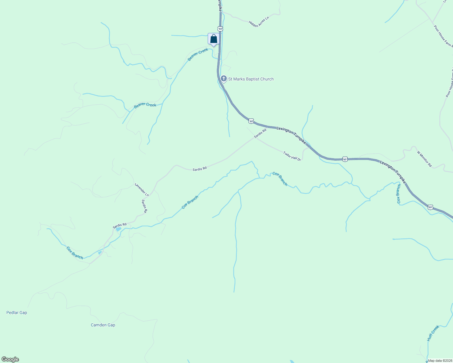 map of restaurants, bars, coffee shops, grocery stores, and more near 254 State Route 615 in Amherst