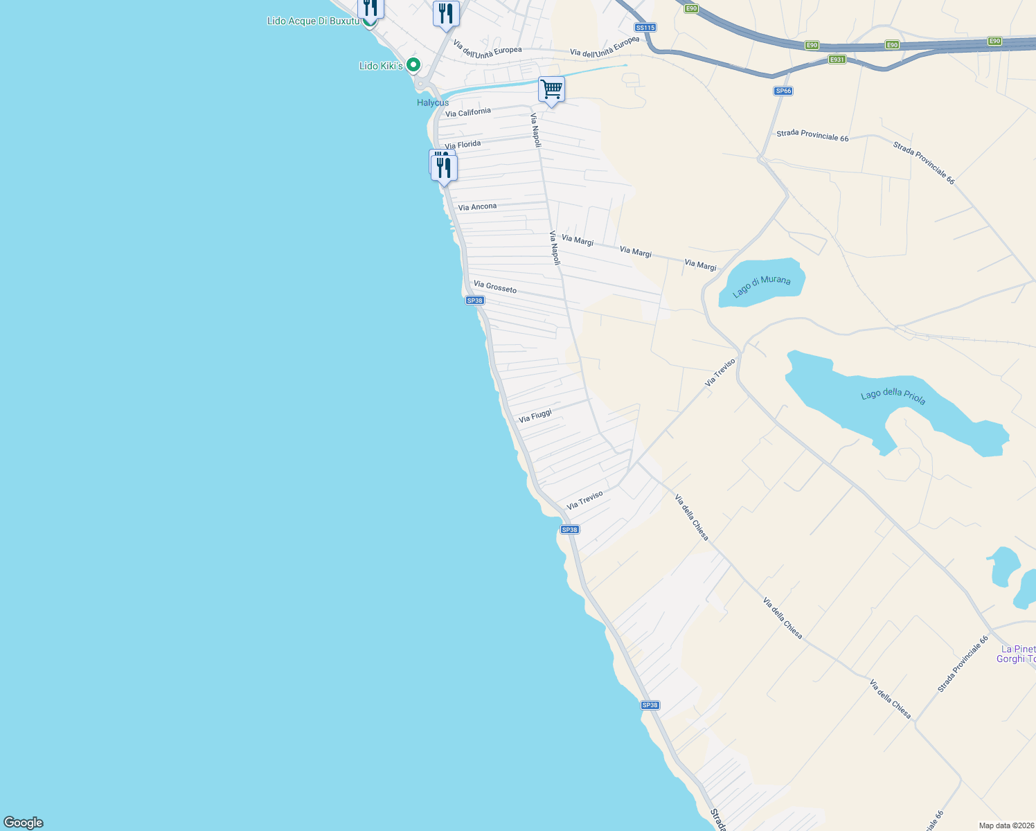 map of restaurants, bars, coffee shops, grocery stores, and more near 2 Via Viterbo in Mazara del Vallo