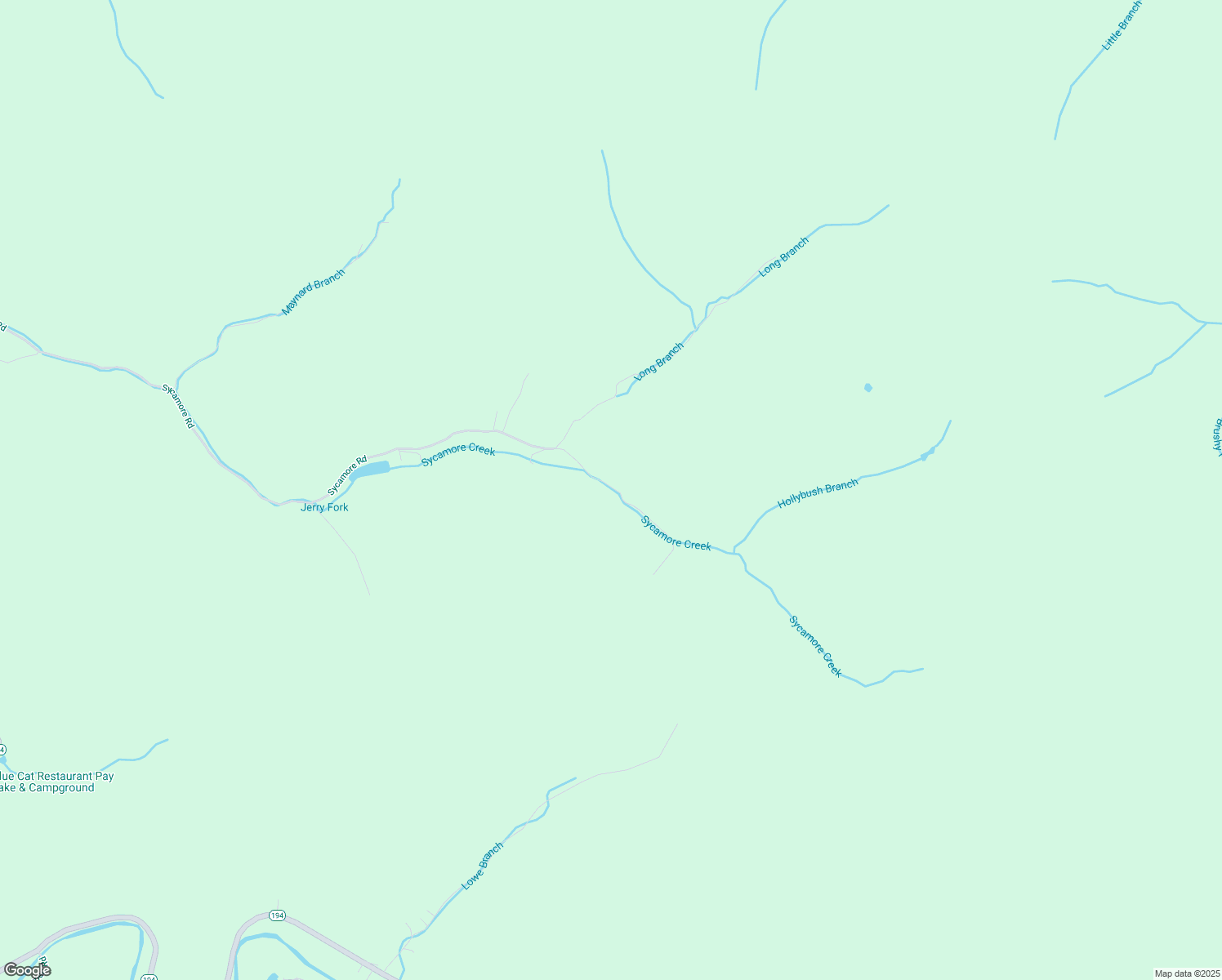 map of restaurants, bars, coffee shops, grocery stores, and more near 2941-3699 Sycamore Road in Pikeville
