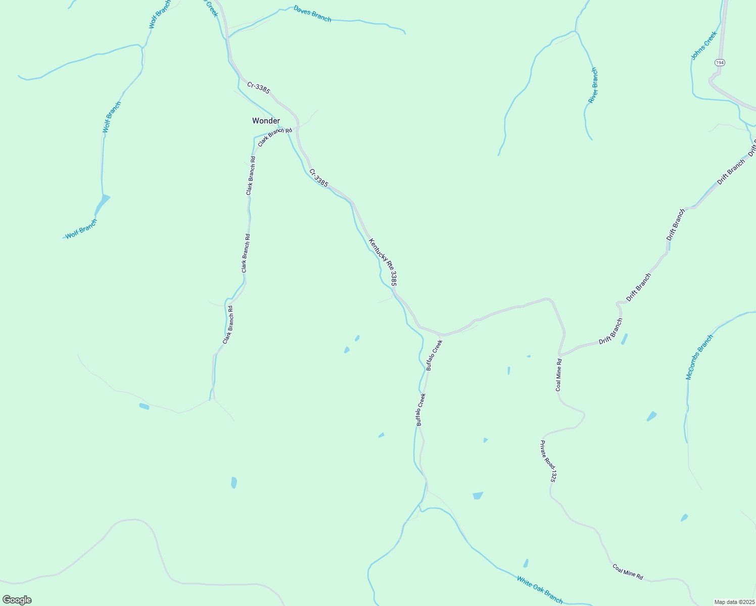 map of restaurants, bars, coffee shops, grocery stores, and more near 299 Orchard Branch in Pikeville