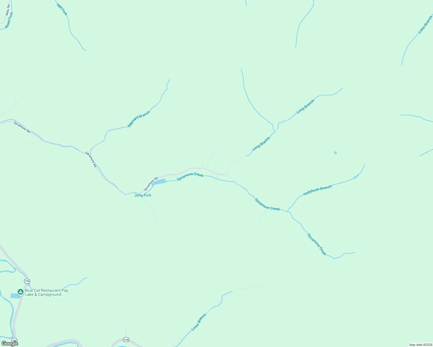 map of restaurants, bars, coffee shops, grocery stores, and more near 2938 Sycamore Rd in Pikeville