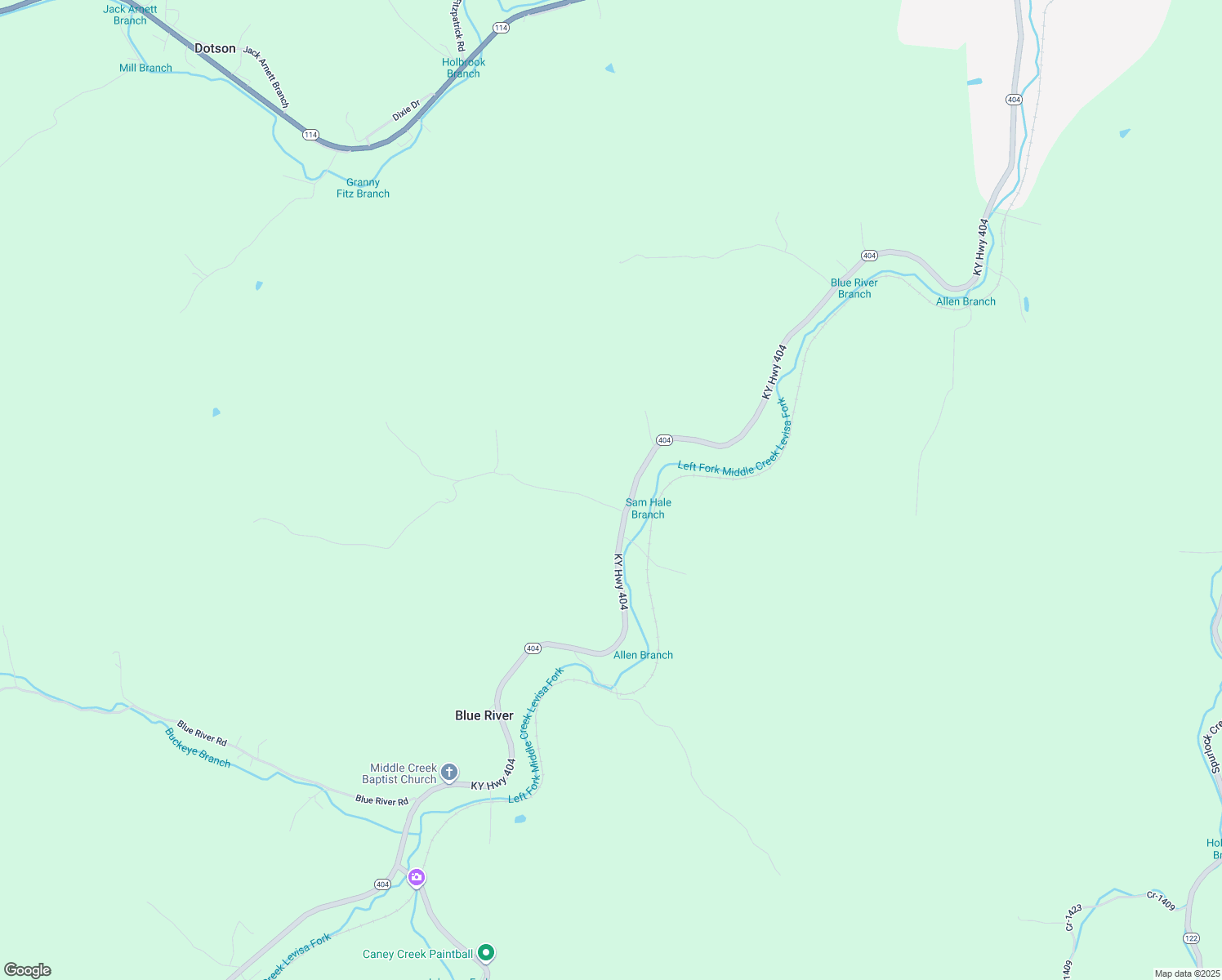 map of restaurants, bars, coffee shops, grocery stores, and more near in Blue River