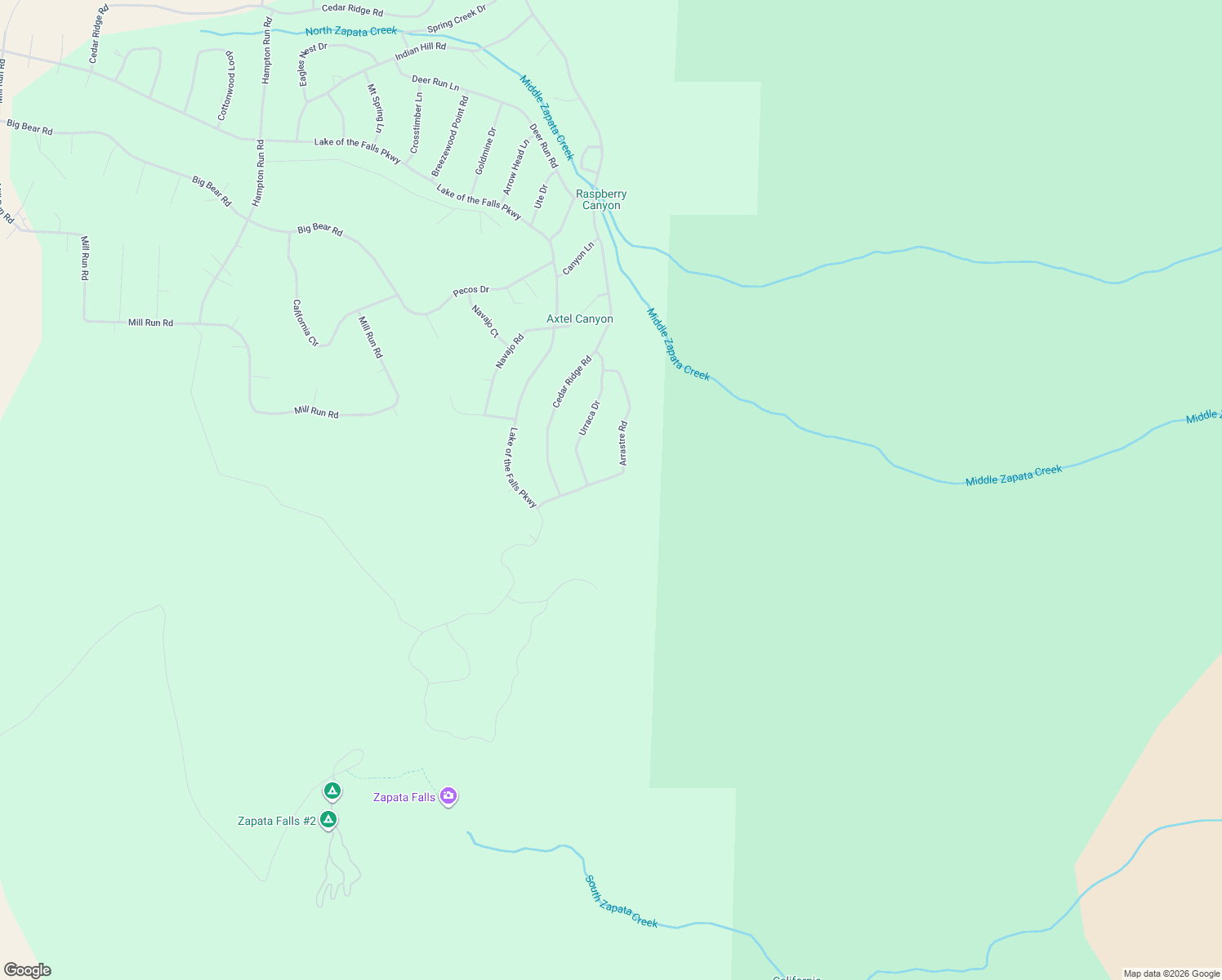 map of restaurants, bars, coffee shops, grocery stores, and more near 312 Arrastre Road in Mosca
