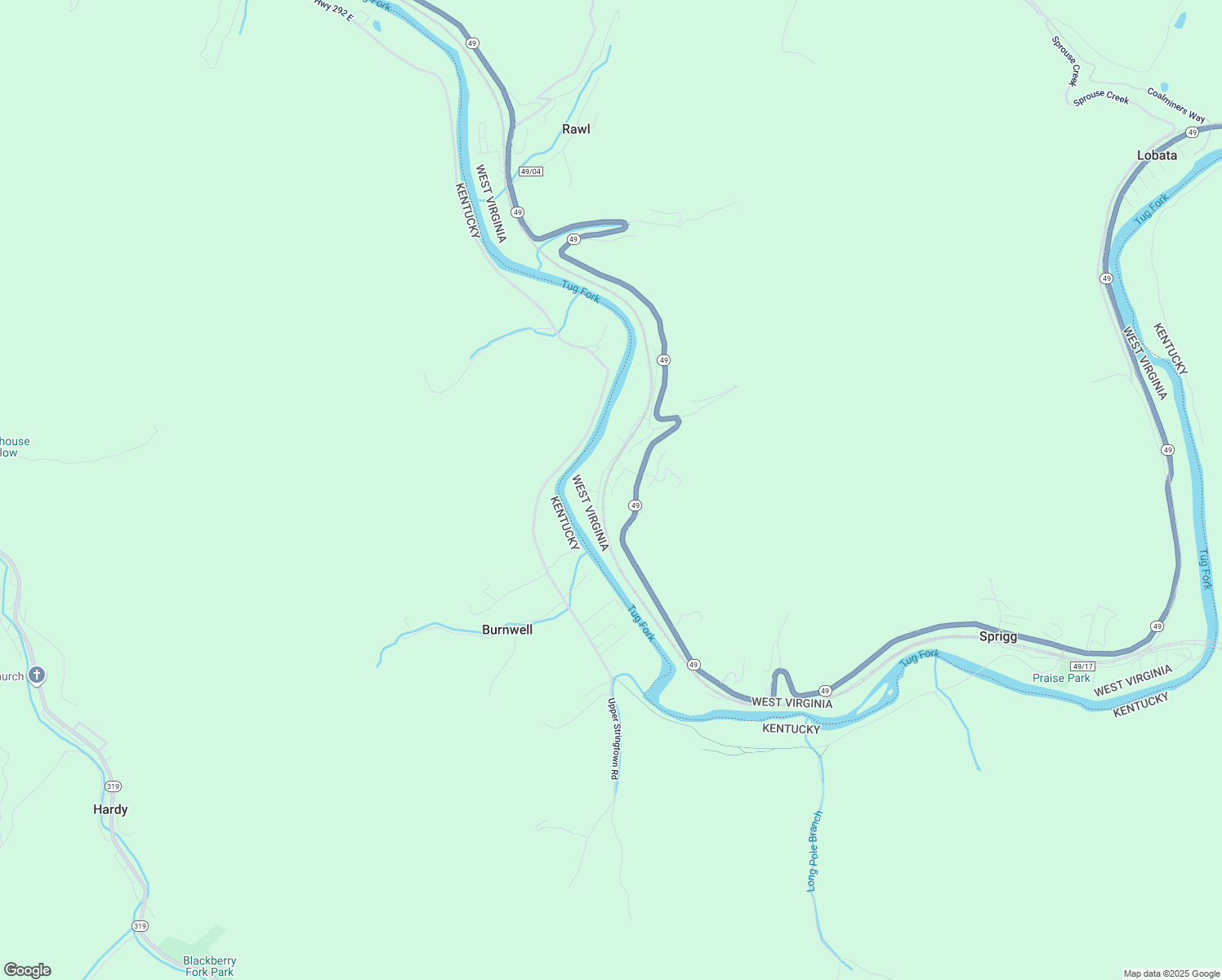 map of restaurants, bars, coffee shops, grocery stores, and more near 124 Whitt Hollow Road in Rawl