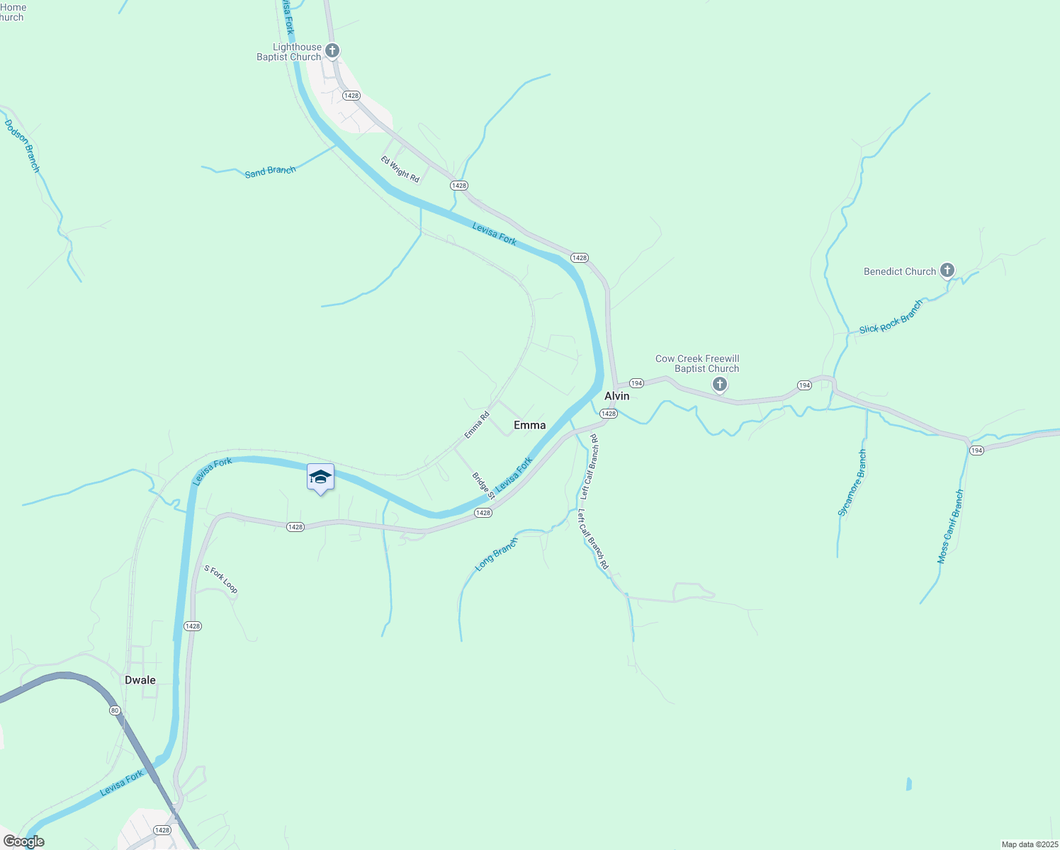 map of restaurants, bars, coffee shops, grocery stores, and more near in Emma