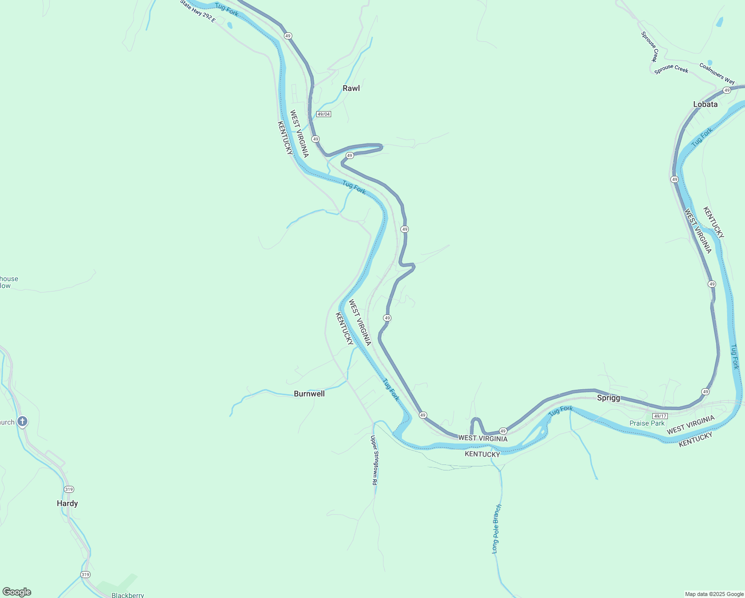 map of restaurants, bars, coffee shops, grocery stores, and more near 124 Whitt Hollow Road in Rawl