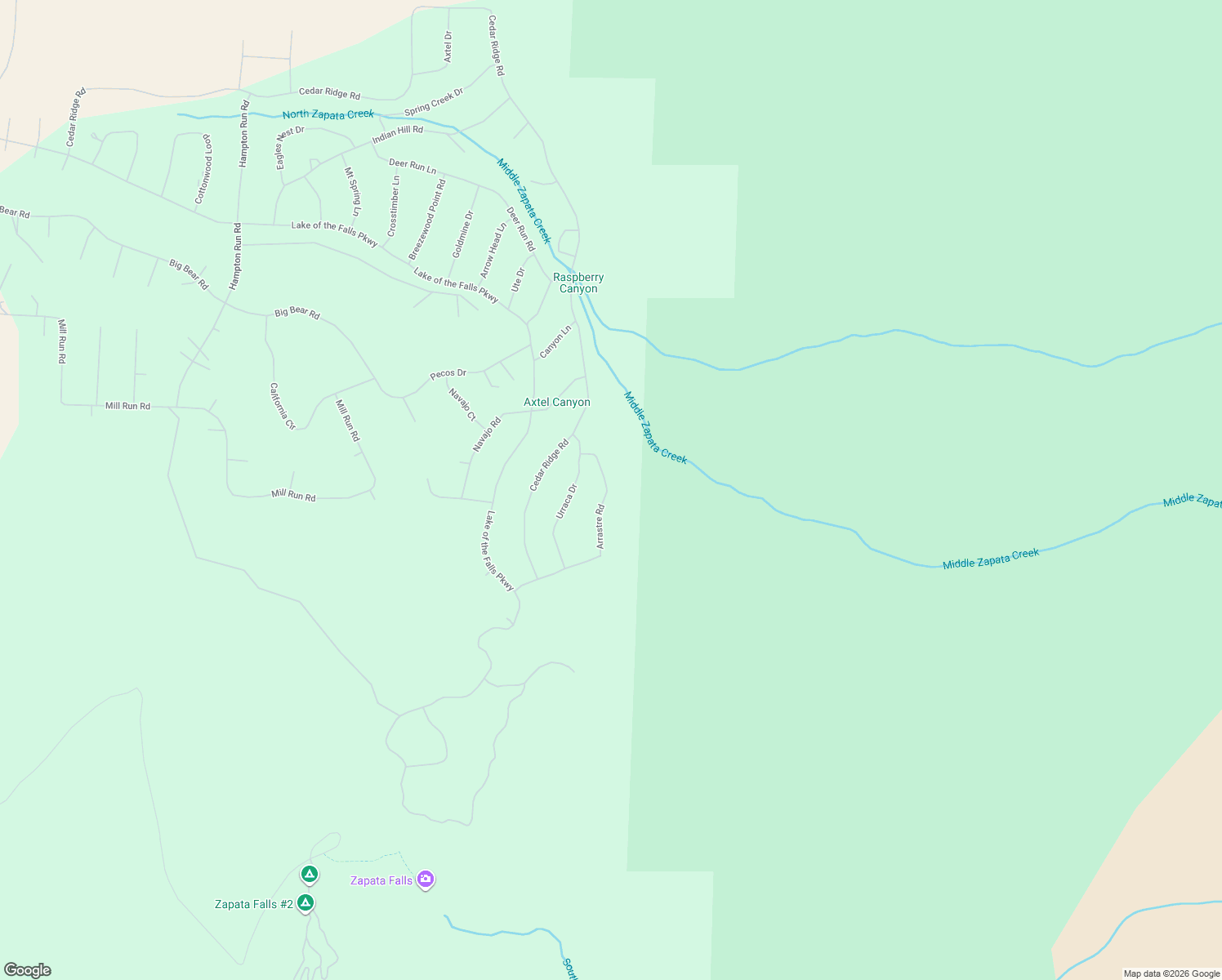 map of restaurants, bars, coffee shops, grocery stores, and more near 325 Arrastre Road in Mosca