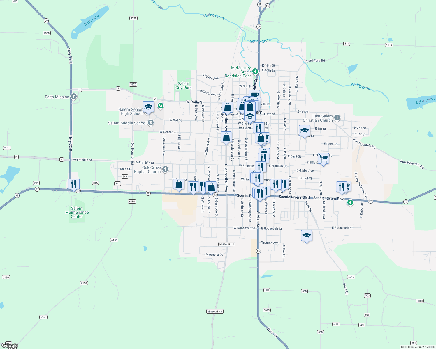 map of restaurants, bars, coffee shops, grocery stores, and more near 700 South Orchard Street in Salem