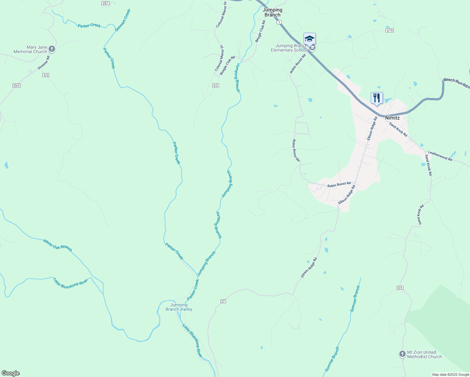 map of restaurants, bars, coffee shops, grocery stores, and more near in White Oak