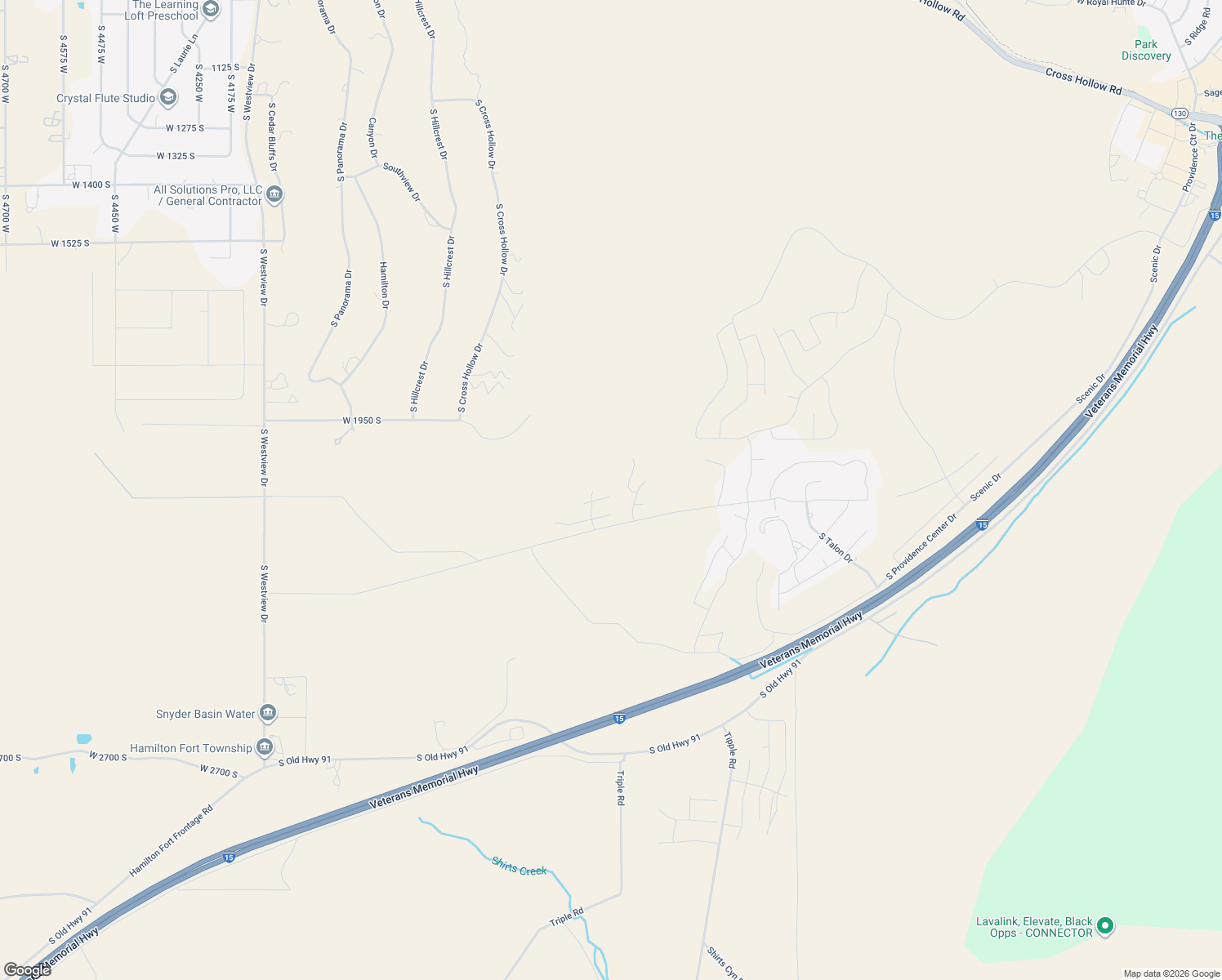 map of restaurants, bars, coffee shops, grocery stores, and more near 3318 W Sun West Circle in Cedar City