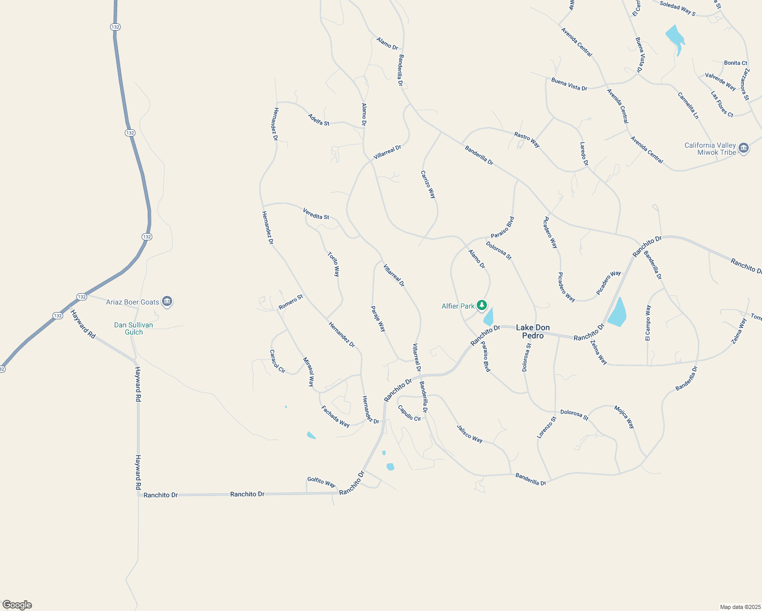 map of restaurants, bars, coffee shops, grocery stores, and more near 9700 Paraje Way in La Grange