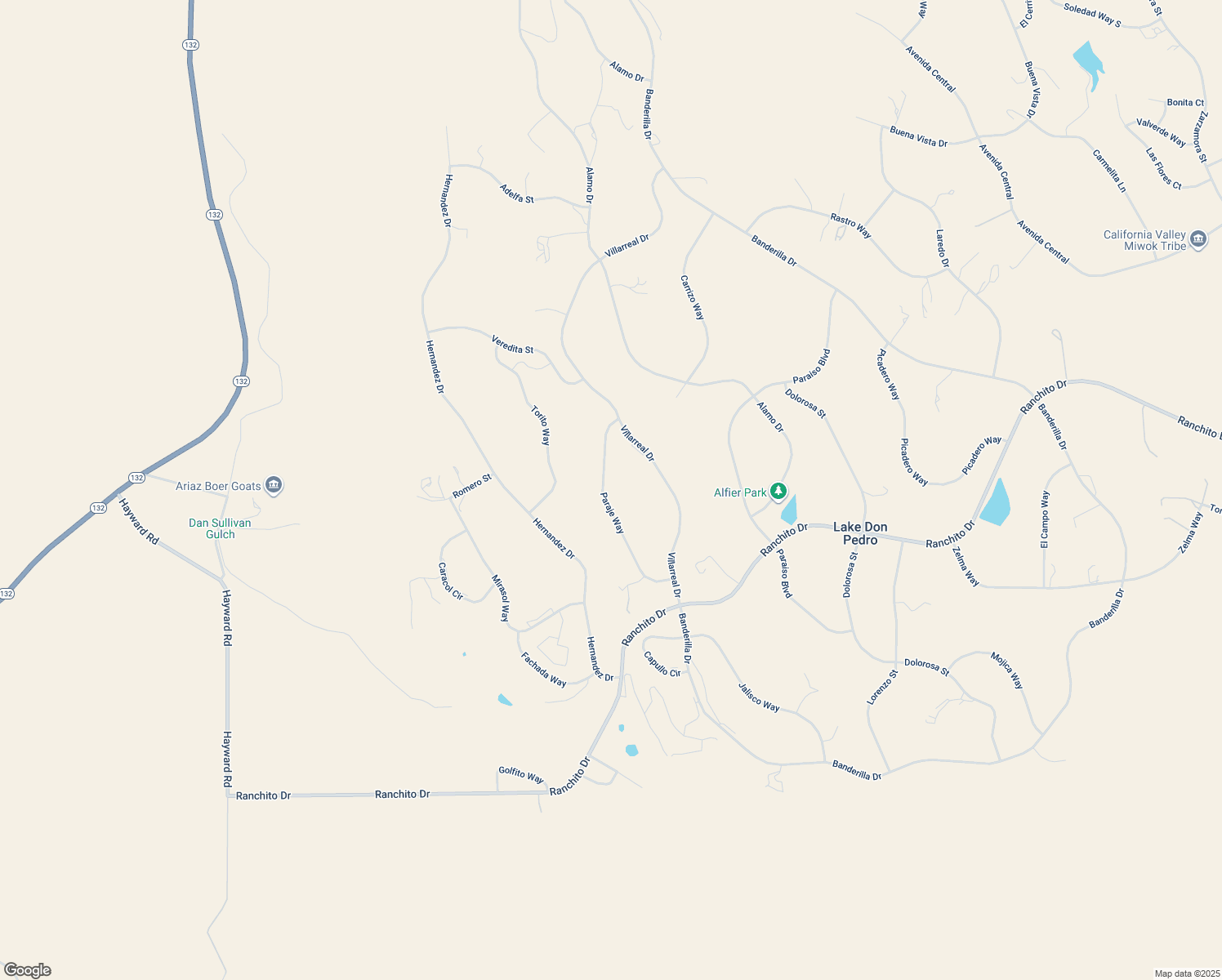 map of restaurants, bars, coffee shops, grocery stores, and more near 9700 Paraje Way in La Grange