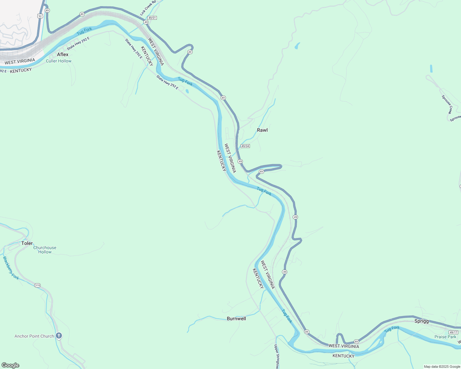 map of restaurants, bars, coffee shops, grocery stores, and more near 2453-3909 Kentucky 292 in Belfry