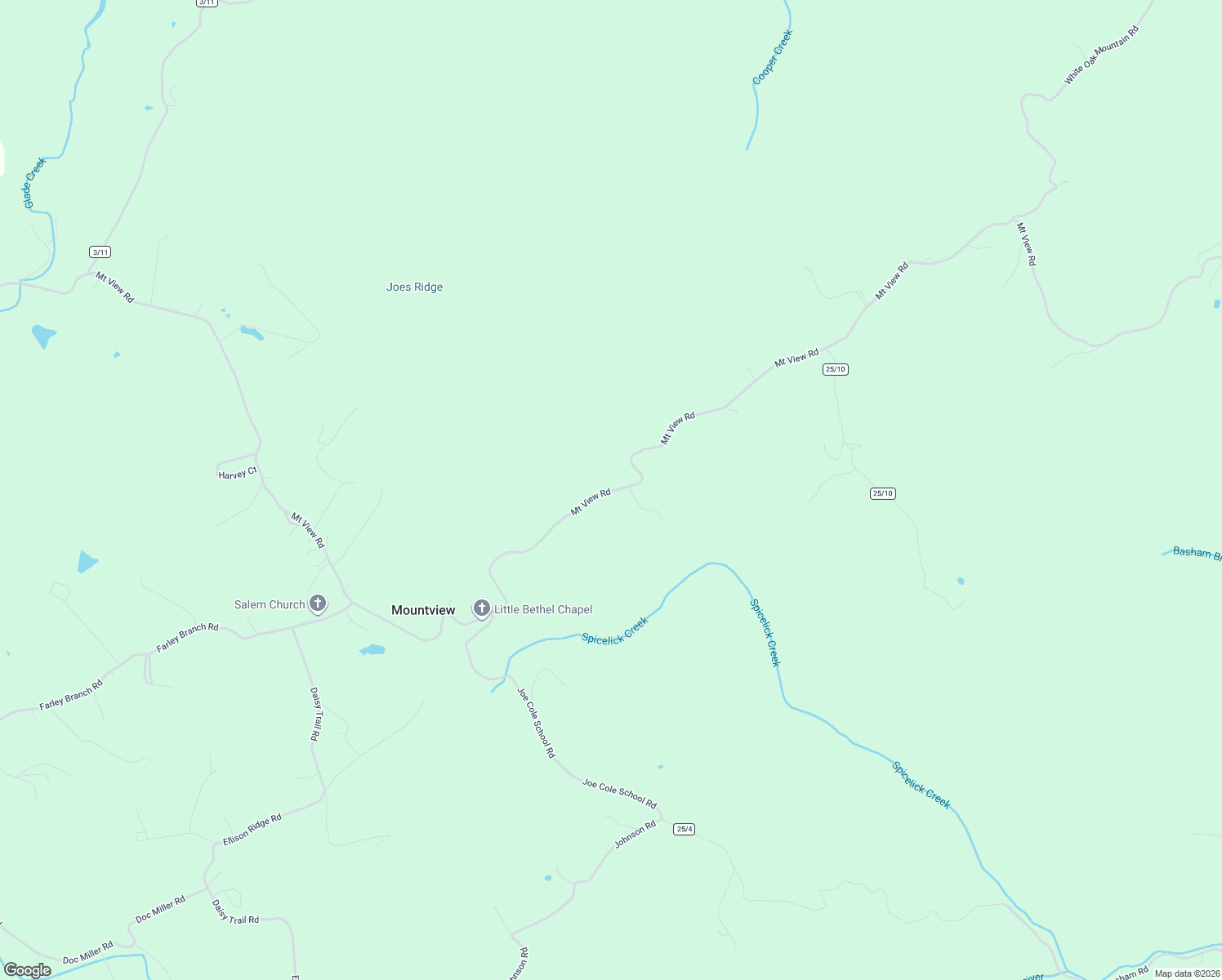 map of restaurants, bars, coffee shops, grocery stores, and more near 1958 County Route 25 in Cool Ridge