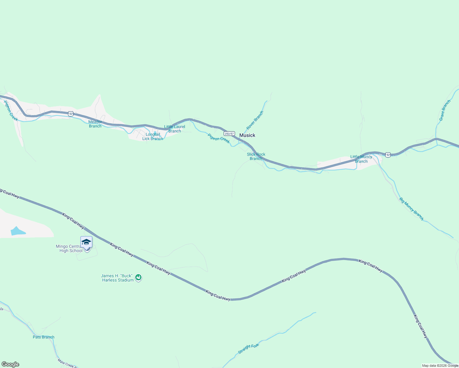 map of restaurants, bars, coffee shops, grocery stores, and more near 163 Musick Bottom Road in Varney
