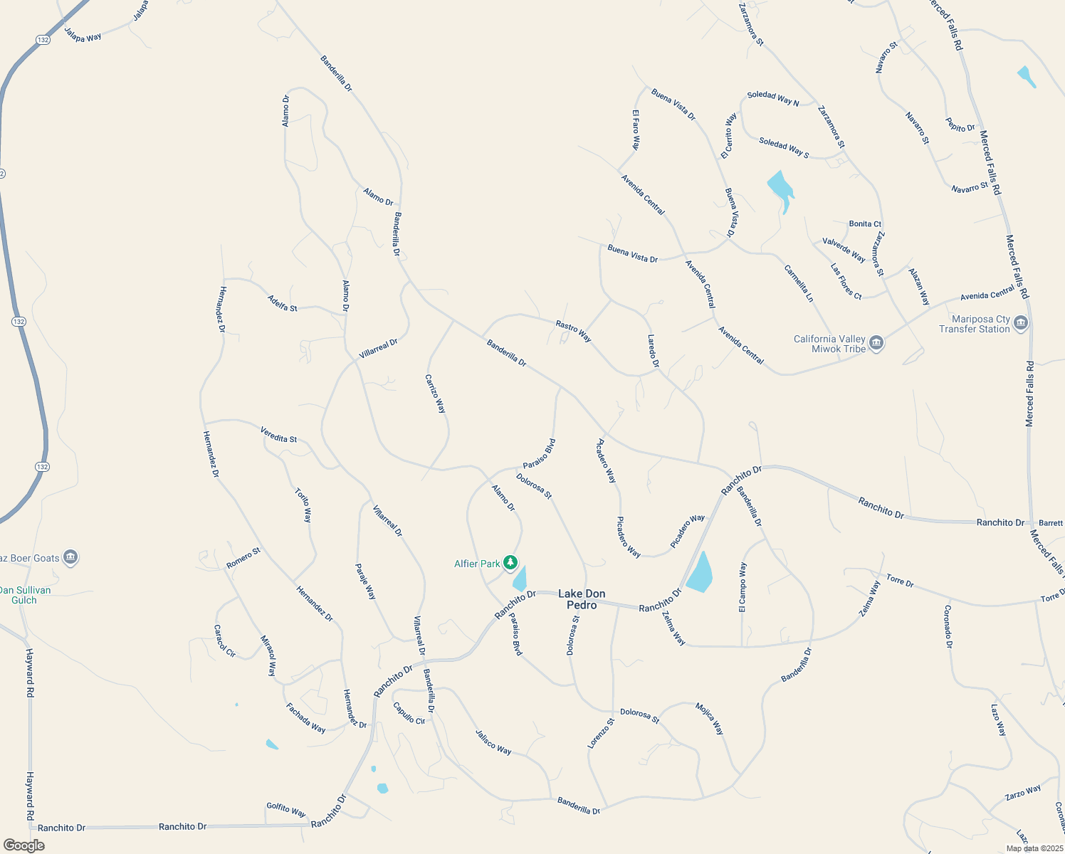 map of restaurants, bars, coffee shops, grocery stores, and more near 9775 Paraiso Boulevard in La Grange