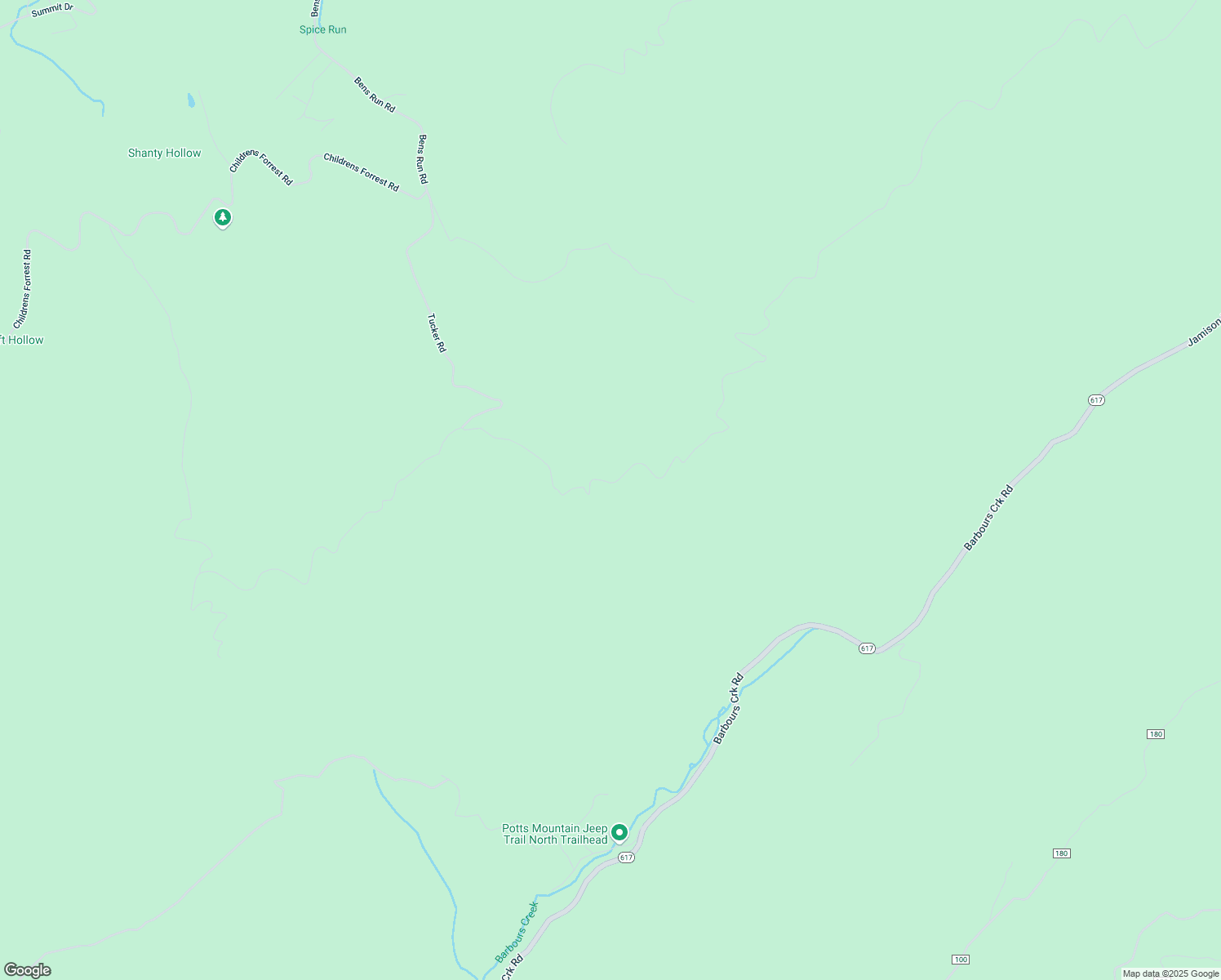 map of restaurants, bars, coffee shops, grocery stores, and more near Tucker Road in Alleghany County