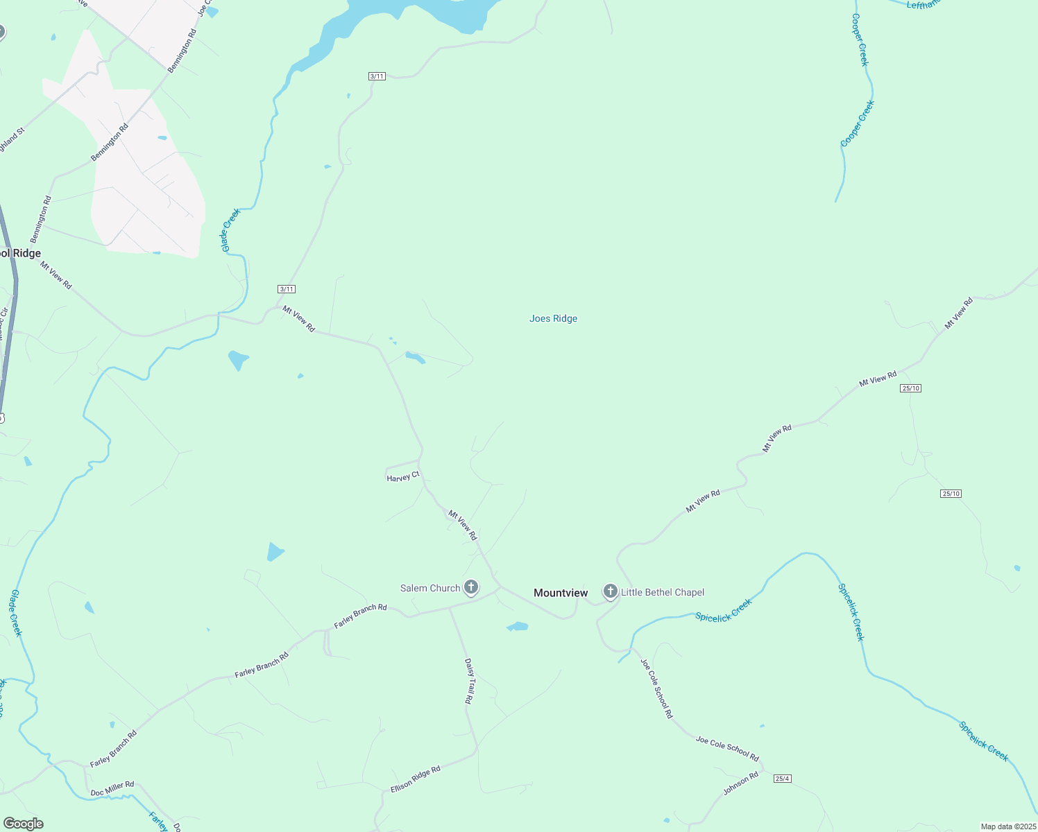 map of restaurants, bars, coffee shops, grocery stores, and more near in Cool Ridge