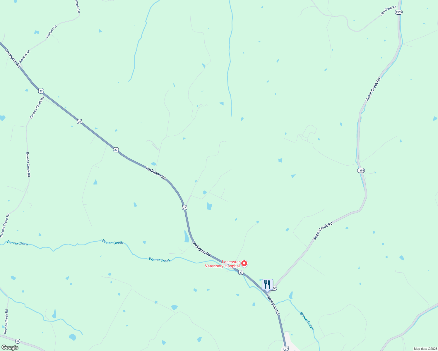 map of restaurants, bars, coffee shops, grocery stores, and more near 373 Ridgeview Drive in Lancaster