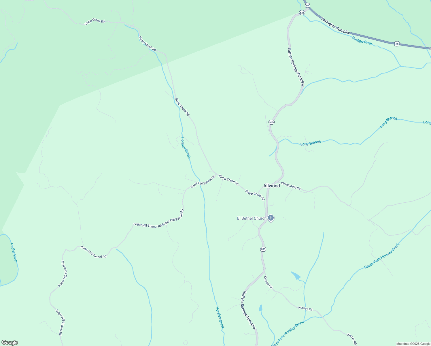 map of restaurants, bars, coffee shops, grocery stores, and more near 542 Slapp Creek Road in Amherst