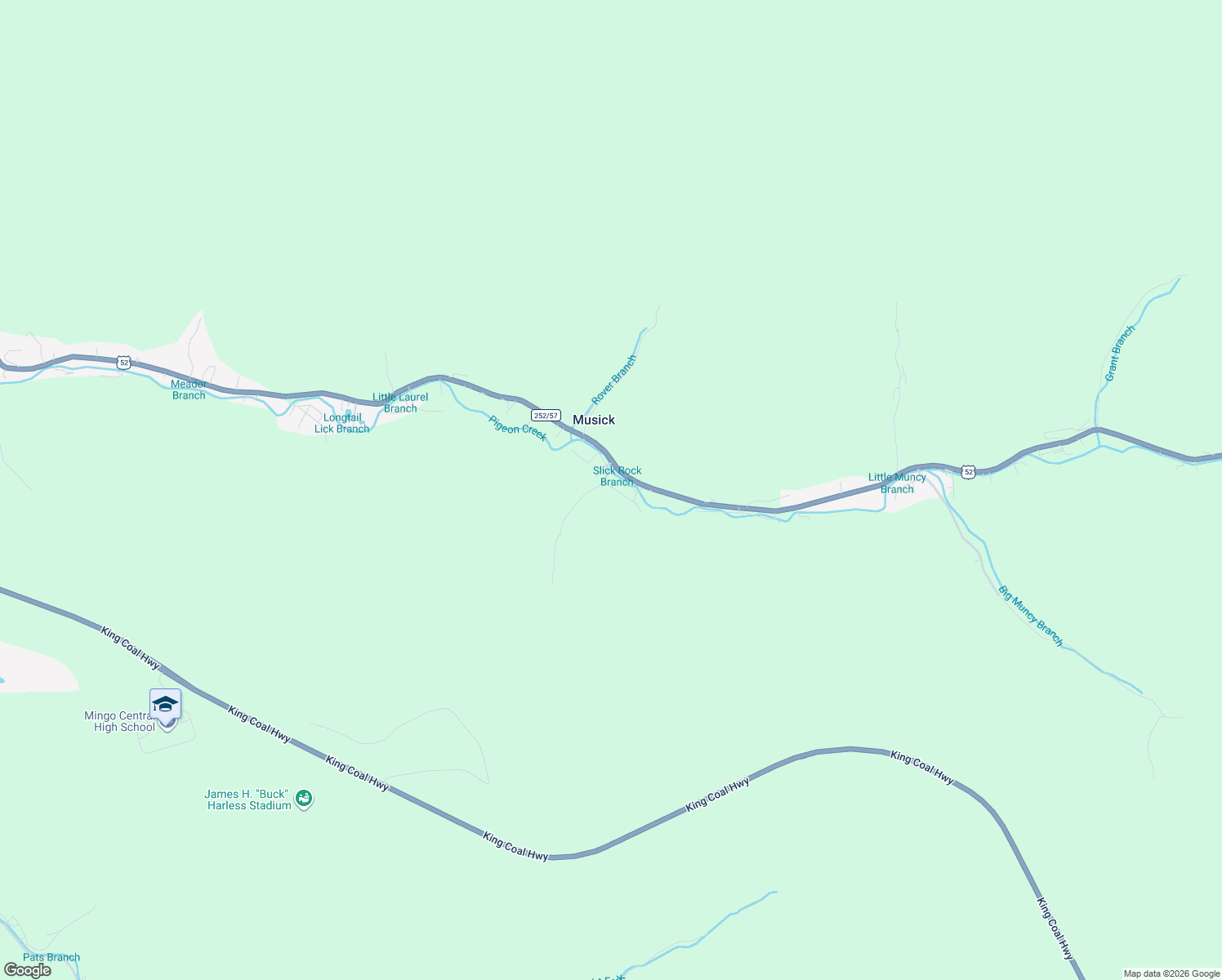 map of restaurants, bars, coffee shops, grocery stores, and more near 163 Musick Bottom Road in Varney