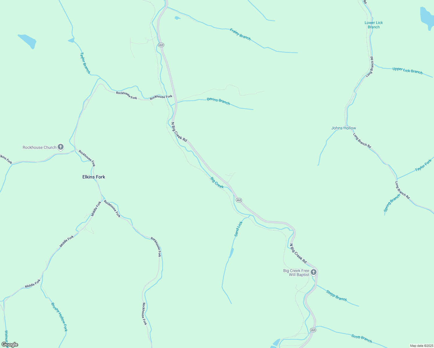 map of restaurants, bars, coffee shops, grocery stores, and more near 2275-3699 North Big Creek Road in Pike